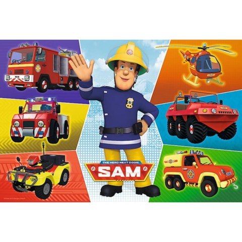 PUZZLE 100 PIEZAS VEHICULOS DE BOMBERO TREFL 16354