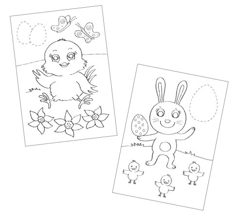 Lost Easter Eggs - Libro para colorear de Pascua con pegatinas