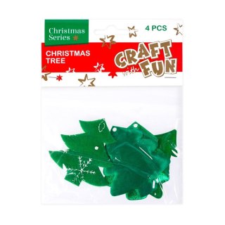 MATERIAL DE DECORACIÓN NAVIDEÑO ÁRBOL DE NAVIDAD 4 PCS. ARTESANÍA CON DIVERSIÓN 383956