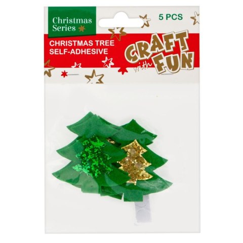 ÁRBOL DE NAVIDAD AUTOADHESIVO DE FIELTRO DECORATIVO ARTESANÍA CON DIVERSIÓN 439585