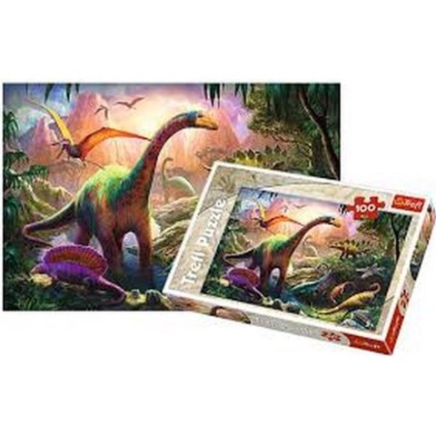 PUZZLE 100 PIEZAS EL MUNDO DE LOS DINOSAURIOS TREFL 16277 TR