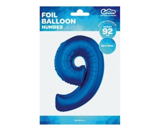 GLOBO FOIL "NUMERO 9", AZUL, 92 CM FG-C85N9 GODAN