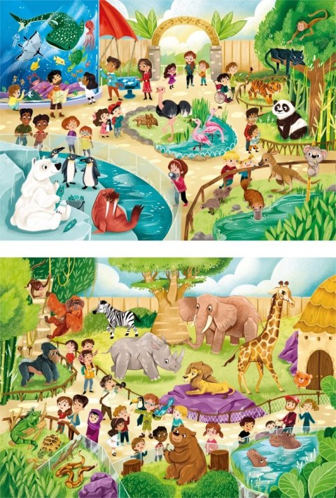 PUZZLE 2X60 PIEZAS ZOO CLEMENTONI 21603 CLEMENTONI