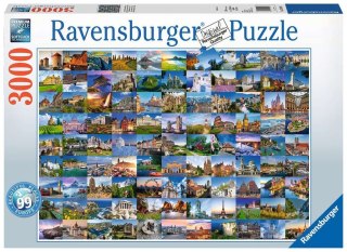 Ravensburger: Rompecabezas de 3000 piezas. - 99 Vistas de Europa