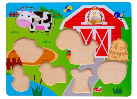 Puzzle GRANJA DE MADERA 8 Piezas. JUEGO SONRIENTE SPW83605AN