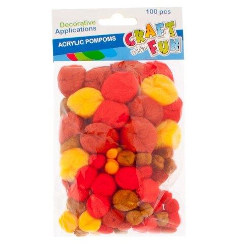 POMPONES DECORATIVOS ACRILICO MIX COLOR CRAFT CON DIVERSION 441431