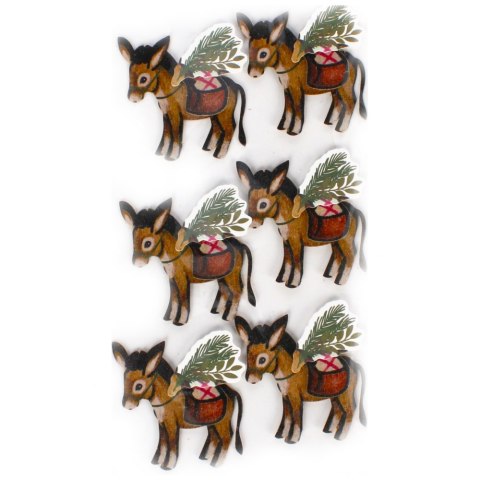 ADHESIVOS NAVIDAD 3D BURRO CRAFT WITH FUN 501770 CRAFT WITH FUN