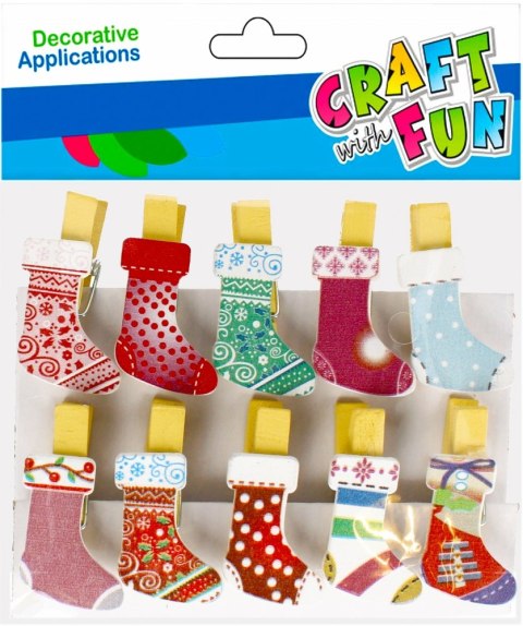 HEBILLAS DECORATIVAS CALCETINES NAVIDAD CRAFT WITH FUN 501909 CRAFT WITH FUN