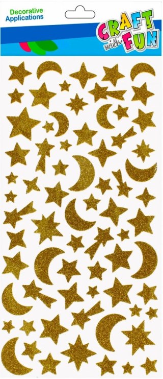 AUTOADHESIVO DECORATIVO ESTRELLAS EVA DORADO-BRILLO CRAFT WITH FUN 501778 CRAFT WITH FUN