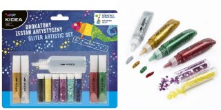 GLITTER SUELTO CON LENTEJUELAS, GLITTER GLUE Y MIX GLUE PACK.11 PCS. KIDEA BZAKA DERFORMAR