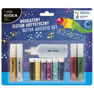 GLITTER SUELTO CON LENTEJUELAS, GLITTER GLUE Y MIX GLUE PACK.11 PCS. KIDEA BZAKA DERFORMAR