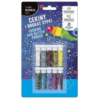 GLITTER SUELTO CON LENTEJUELAS MEZCLA DE COLORES PAQUETE DE 10 UDS. KIDEA CB10KA DERFORMAR