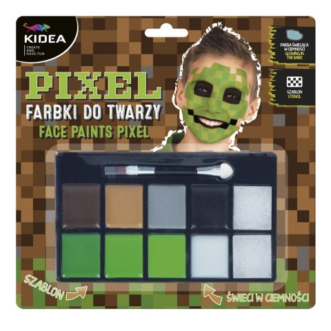 PINTURAS FACIALES 8 COLORES CON ACCESORIOS PIXEL KIDEA FDTZPKA DERFORM