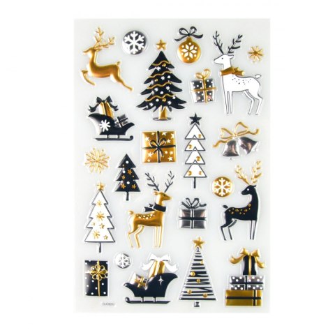 ADHESIVOS 3D NAVIDAD 14X25 CM GLAMOUR ARPEX NO.1383 ARPEX