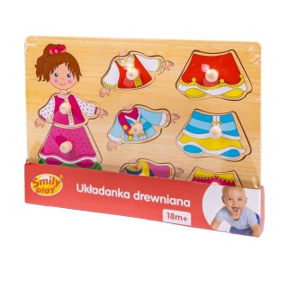 PUZZLE DE MADERA ROPA NIÑA 7 uds. FOL SONRIENTE PLAY SPW83604AN