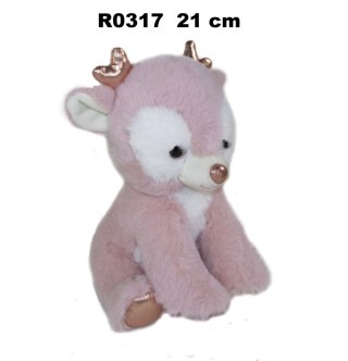 PELUCHE RENO 20CM SENTADO CUERNOS DORADOS SA SUN-DAY