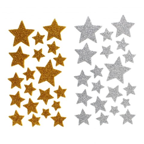 AUTOADHESIVO DECORATIVO ESTRELLAS EVA GLITTER CRAFT WITH FUN 501368 CRAFT WITH FUN