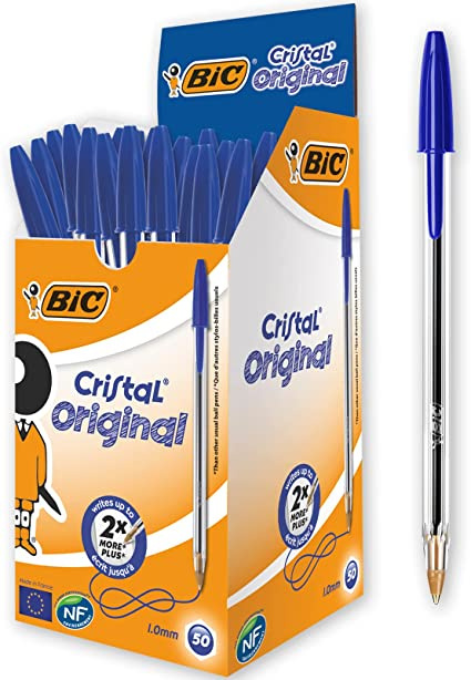 BOLIGRAFO BIC CRISTAL AZUL CAJA DE 50