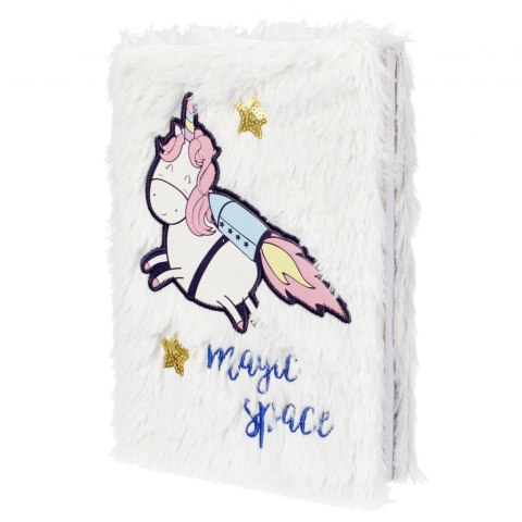 BLOC DE NOTAS PELUCHE A5 UNICORNIO SPACE STK PB 6/36 STARPAK