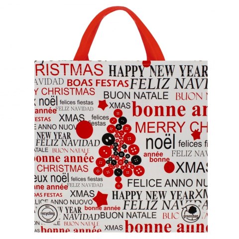 BOLSO PP TEJIDO OREJAS 340X340X180 XMAS WISHES GAM 2195 GAM GAM