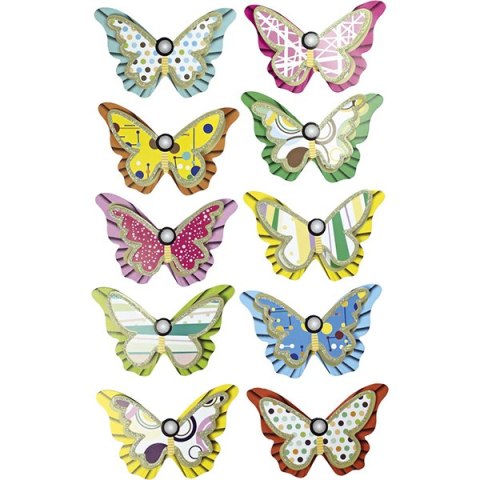 PAPEL AUTOADHESIVO DECORACIONES 3D MARIPOSAS 10 UDS. SERIE TITANUM CRAFT-FUN HASTA