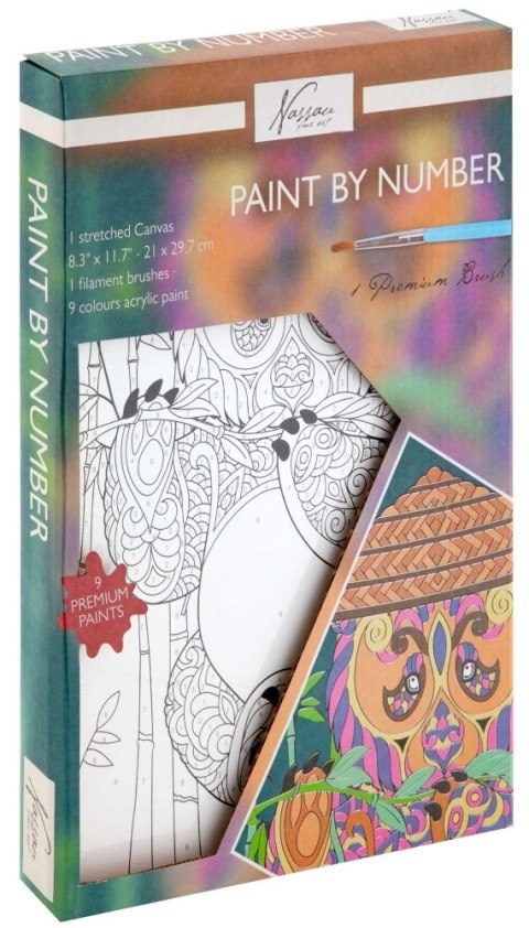 SET CREATIVO PINTURA POR NÚMEROS SOBRE LIENZO PANDA AR1019/GE OFERTA