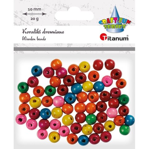 CUENTAS DE MADERA 10 MM TITANIO SERIE CRAFT-FUN HASTA