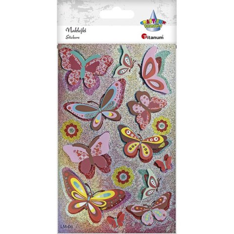 ADHESIVOS MARIPOSAS 3D TITANIO CRAFT-FUN SERIE HASTA