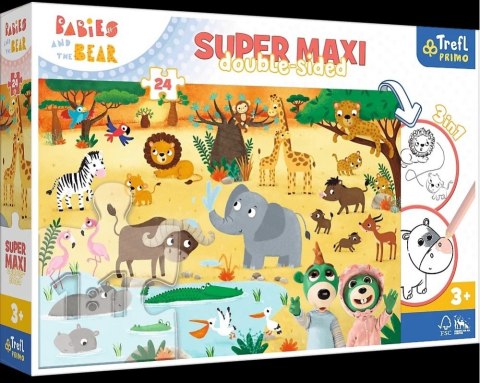 ROMPECABEZAS 24 uds. SUPER MAXI BABIES EN SAFARI TREFL 41009 TREF TREFL