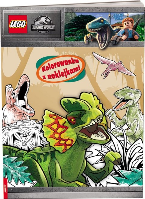 LIBRO PINTURA 205X290 LEGO JURASSIC STICKERS AM