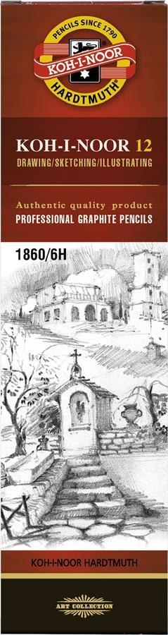LÁPIZ F PACK 12 UDS KOH-I-NOOR 1860