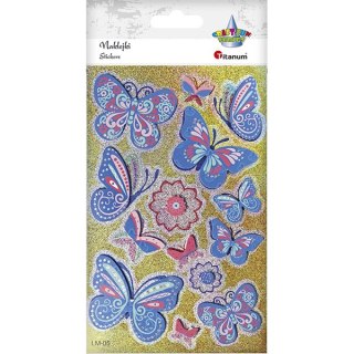 ADHESIVO MARIPOSAS HOLOGRÁFICO ESPALDA TITANIO CRAFT-FUN SERIE HASTA