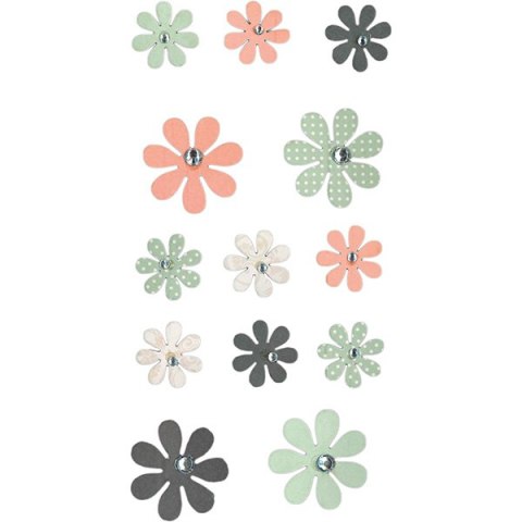 ADHESIVOS FLORES PASTEL TITANIO CRAFT-FUN SERIE HASTA