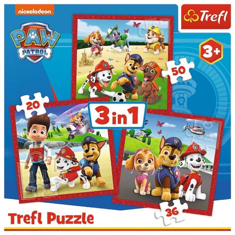 PUZZLE 3EN1 PERROS FELICES TREFL 34867 TREF TREFL