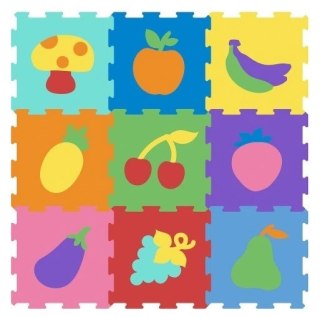 ALFOMBRA FOAM PUZZLE 29X29 9 uds. FRUTA SML FOL ANEK SP84355 ANEK