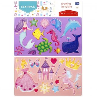 DIBUJO PLANTILLA PLÁSTICO PRINCESA STARPAK 505502 STARPAK