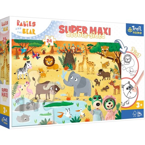 ROMPECABEZAS 24 uds. SUPER MAXI BABIES EN SAFARI TREFL 41009 TREF TREFL