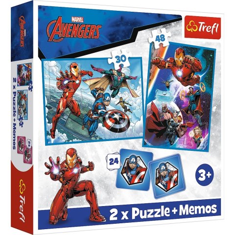 PUZZLE 2EN1 MEMOS HÉROES EN ACCIÓN VENGADORES TREFL 93333 TR TREFL