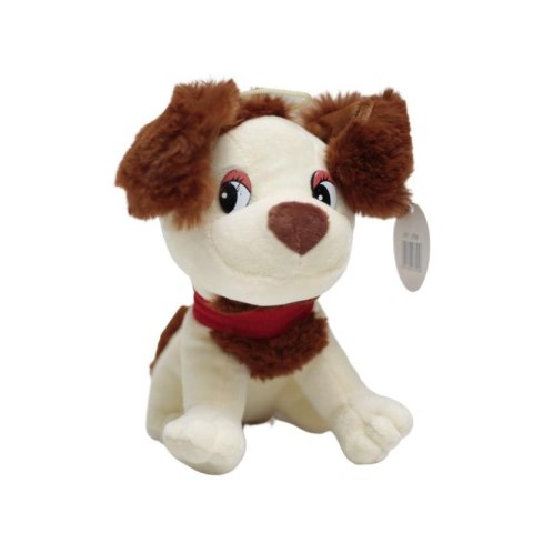 PELUCHE PERRO SENTADO 18 CM CON OREJAS PELUDAS DEEF 03795 DE DEEF