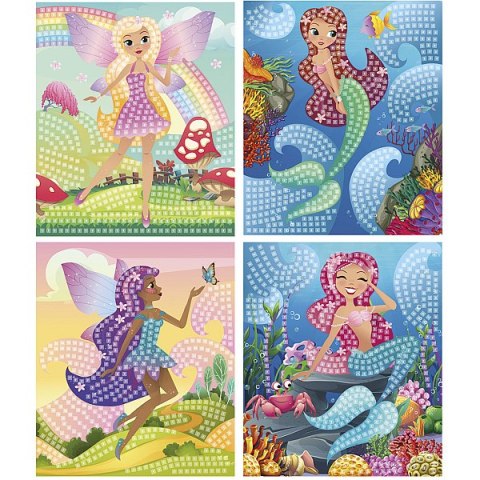 MERMAID GLITTER MOSAICO 4 PATRONES FUN&JOY HASTA