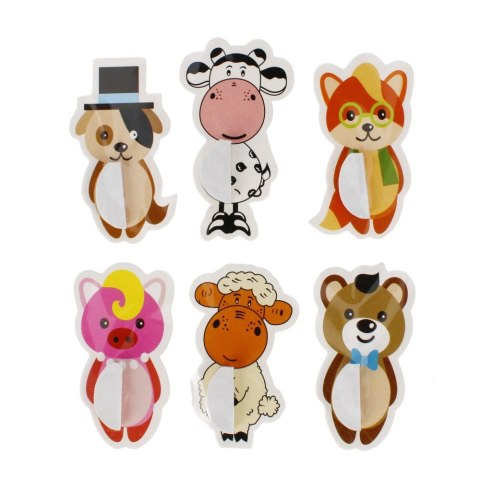 PEGATINAS DECORATIVAS ANIMALES DAÑOS 6PCS CF 12/144 ARTESANÍA CON DIVERSIÓN