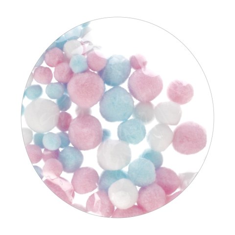 DECORACIÓN POMPON 90PCS MIX PASTEL NO CF 12/144 CRAFT CON DIVERSIÓN