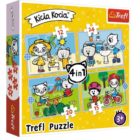 PUZZLE 4EN1 34372 KITTY'S DAY CAT POUD TREFL 34372 TR