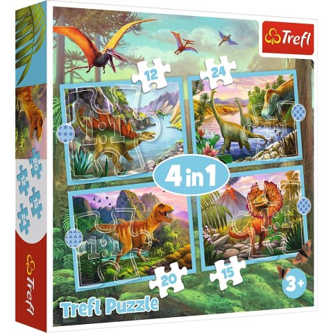 PUZZLE 4EN1 TREFL UNICO DINOSAURIOS PUD TREFL 34609 TR