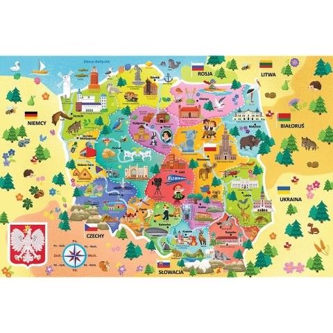 PUZZLE 54 ELEMENTOS TREFLIKA MAPA DE POLONIA TREFL 15556