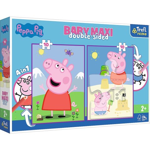 PUZZLE BEBÉ MAXI 2X10EL. DÍA CLARO PEPPA TREFL 43001 TREF TREFL