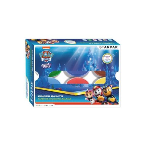 PINTURA DE DEDOS 6 COLORES 40ML PAW PATROL STARPAK STARPAK