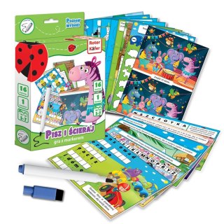 JUEGO EDUCATIVO CON MARCADOR ESCRIBIR Y BORRAR 3-5 AÑOS ROTER KAFER RK1020-02