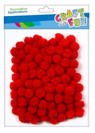 POMPON DECORATIVO 1 CM ROJO ARTESANAL CON DIVERSIÓN 463924