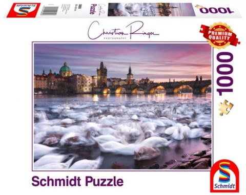 Puzzle Calidad Premium 1000 piezas Christian Ringer Cisnes de Praga